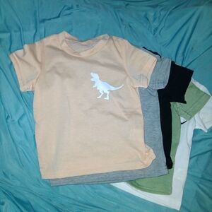 5 Dinosaur Print Kids T-Shirts